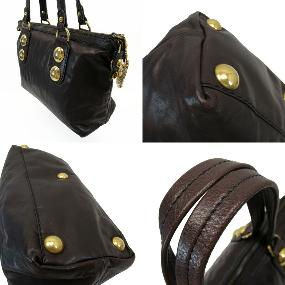 Gucci Dark shoulder gold favorite leather metal Brown Black classic bag